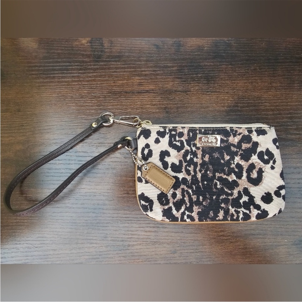 Coach Leopard Print Wristlet - Picture 2 of 7